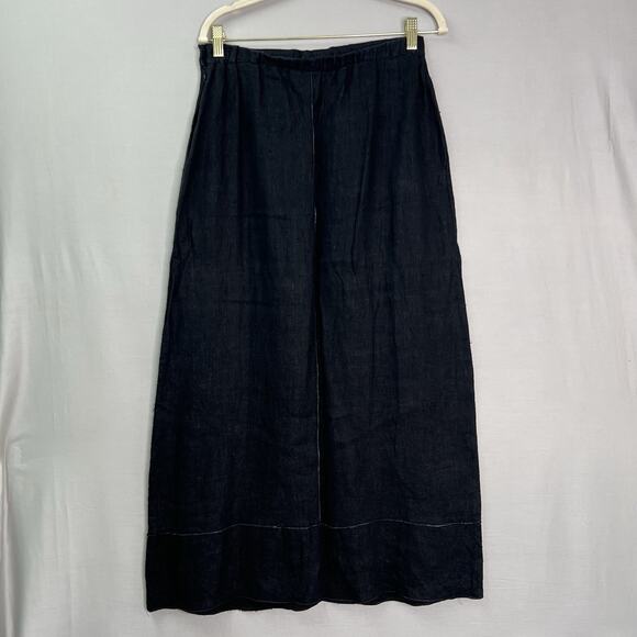 Harve Bernard by Bernard Holtzman‎ 100% Linen Maxi Skirt Size 12 Seams Lagenlook - Picture 5 of 13
